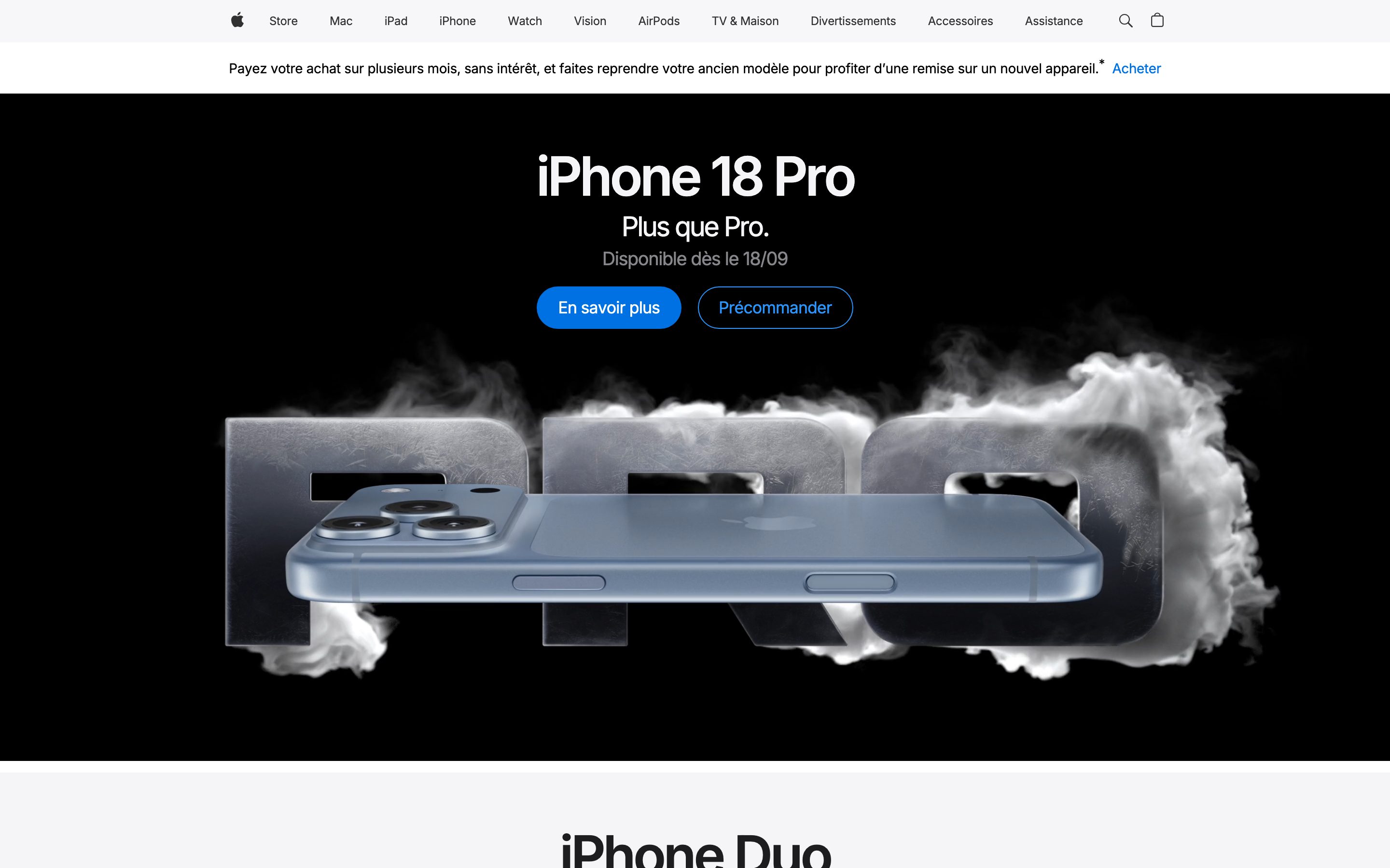 Apple — the rebuilt landing page