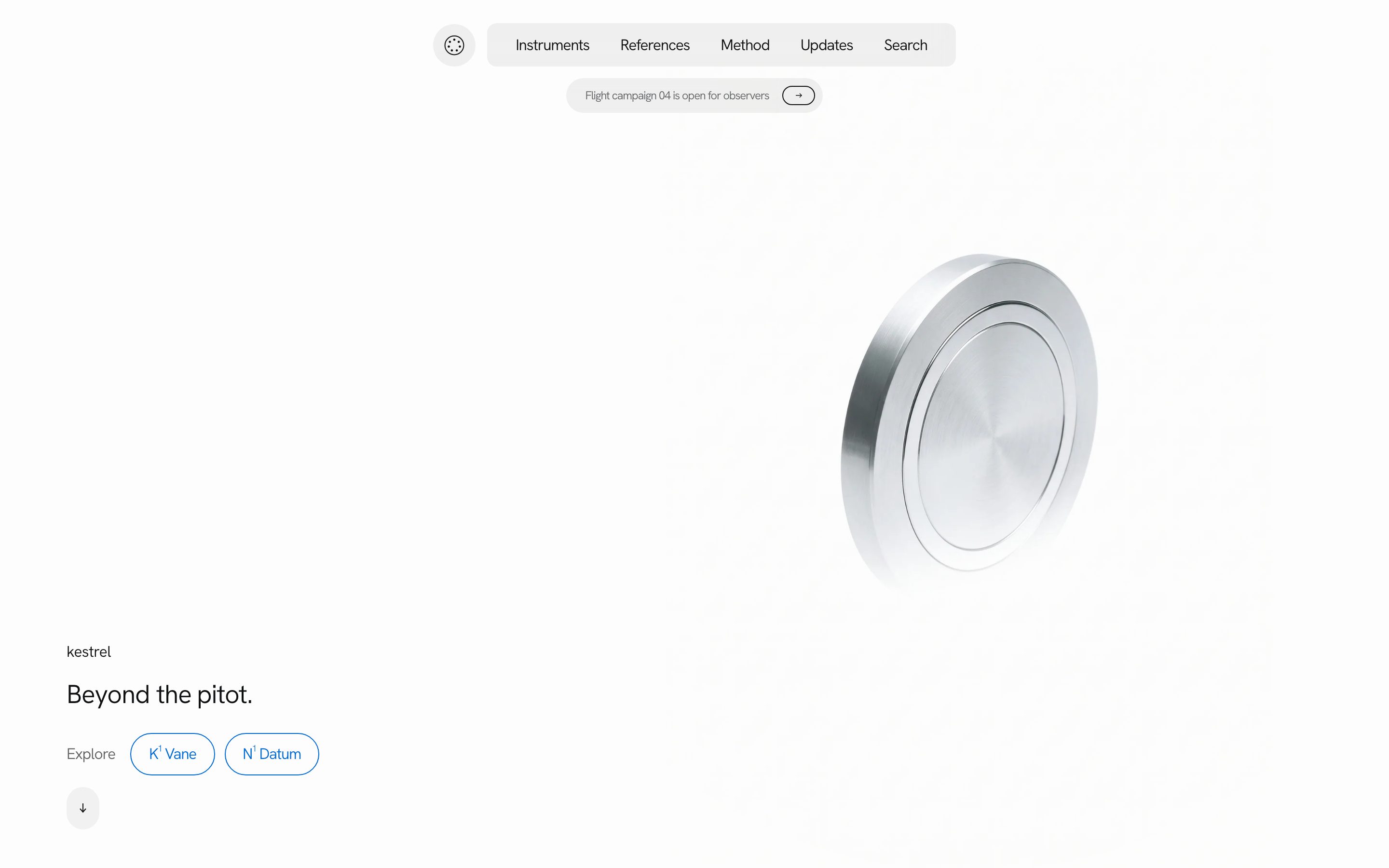 Kestrel — the rebuilt landing page
