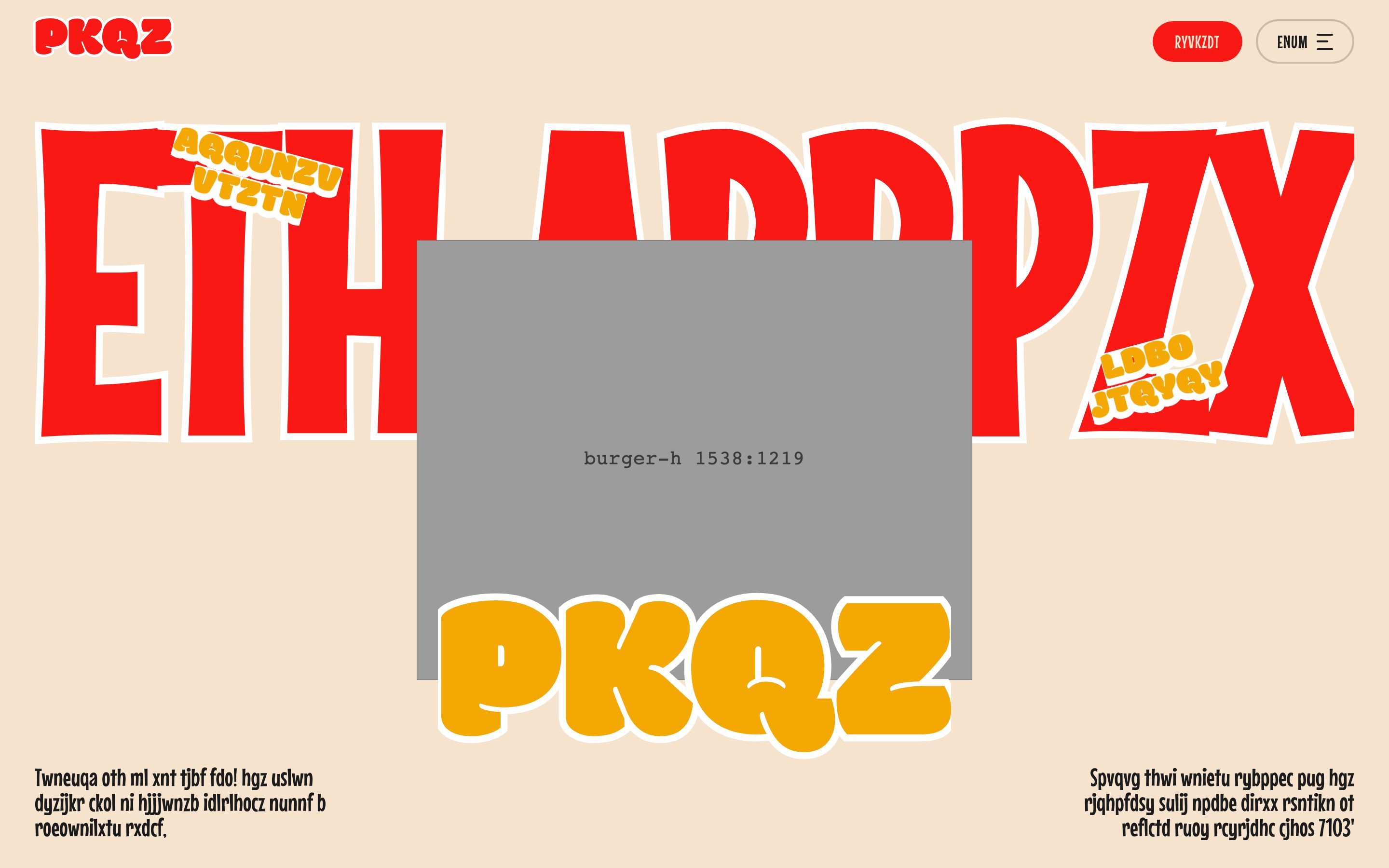 Crav Burgers with its content neutralised and its geometry unchanged