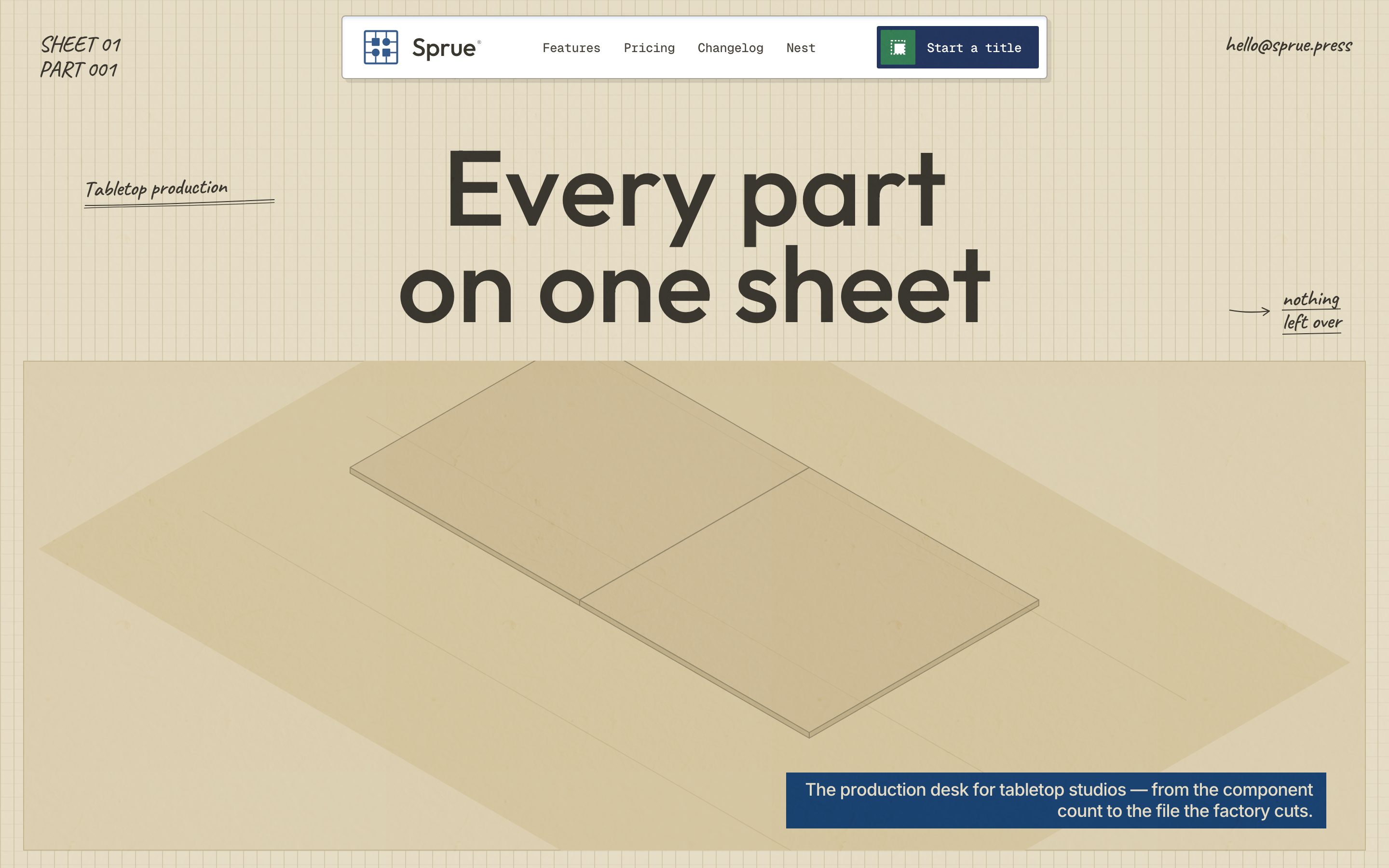 Sprue — a different business on the same design