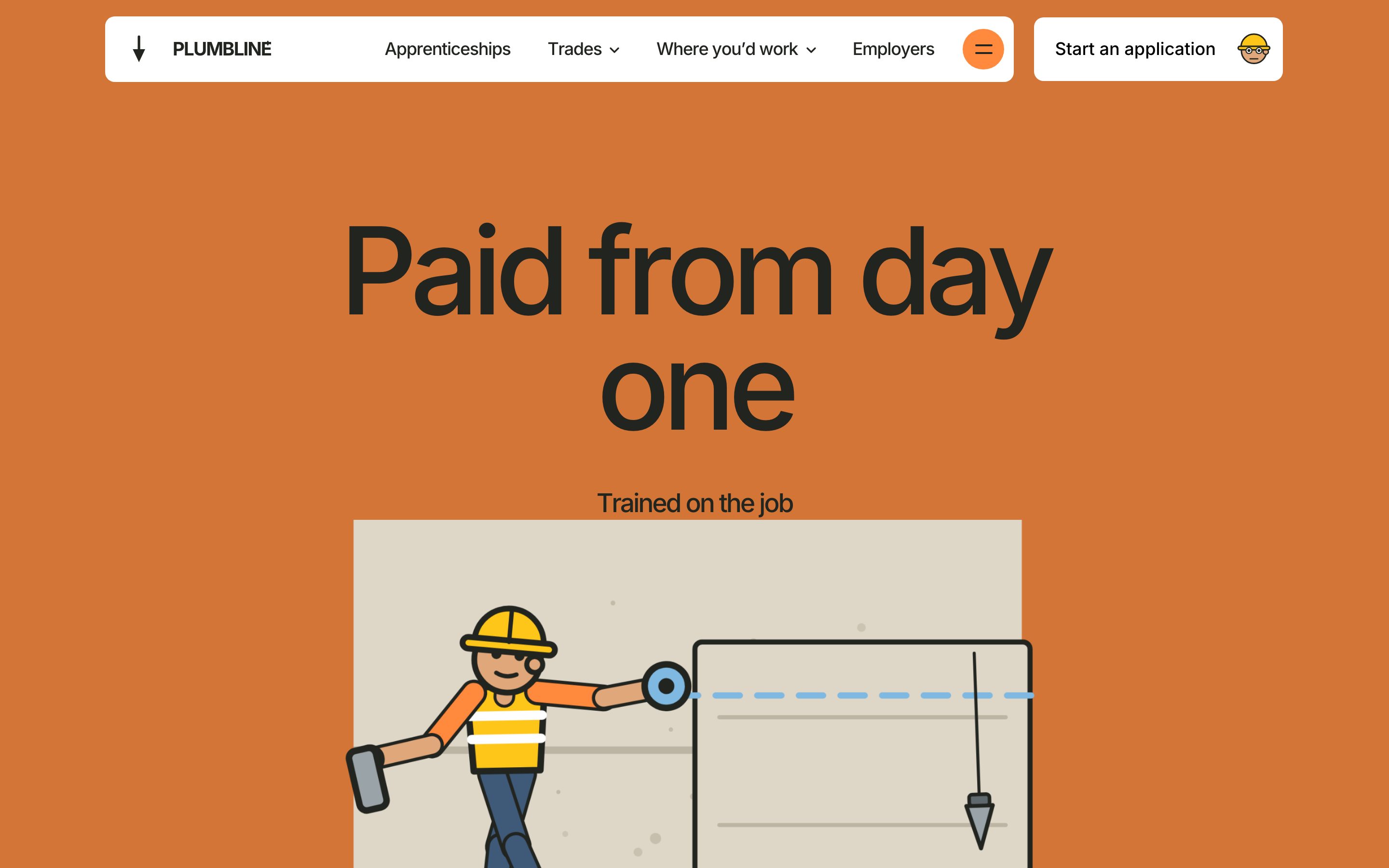 Plumbline — a different business on the same design