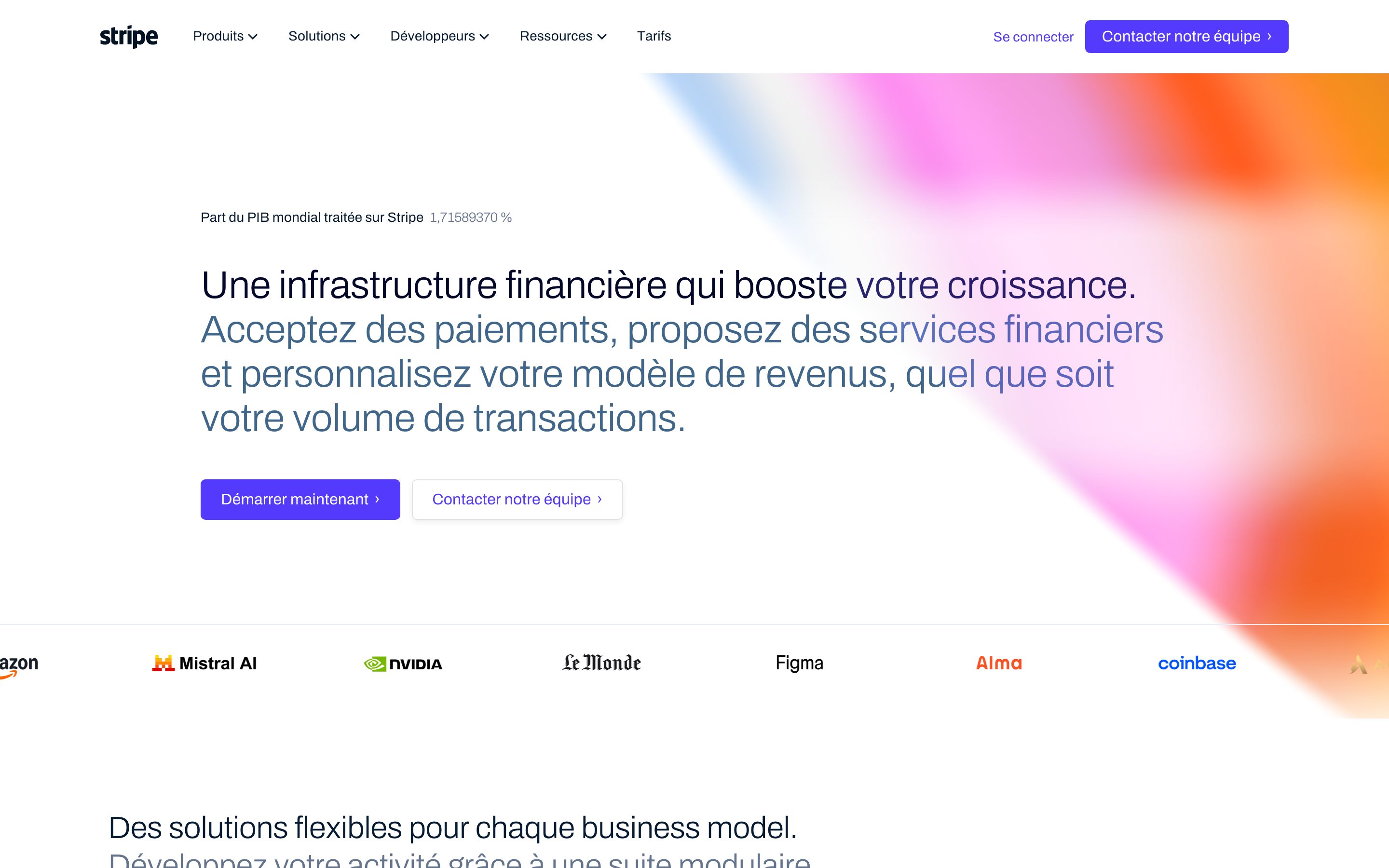 Stripe — the rebuilt landing page