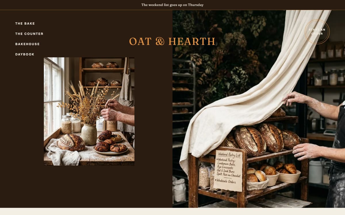 Oat & Hearth — a different business on the same design