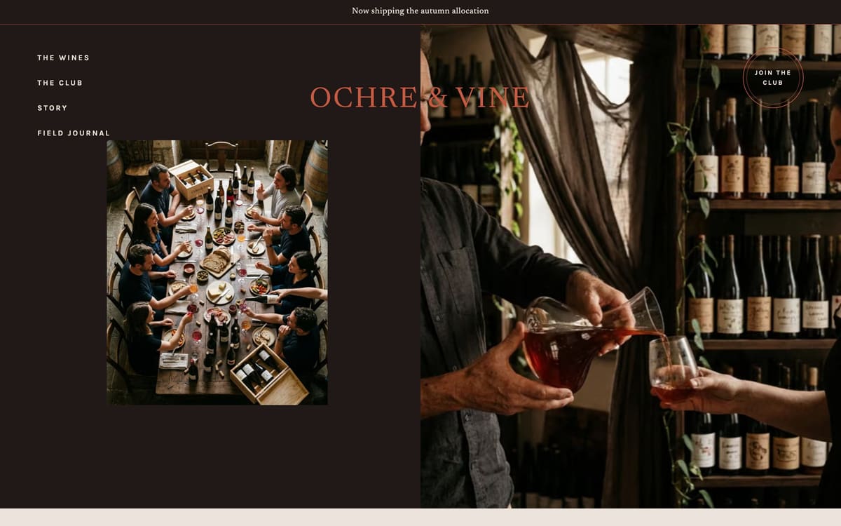 Ochre & Vine — a different business on the same design