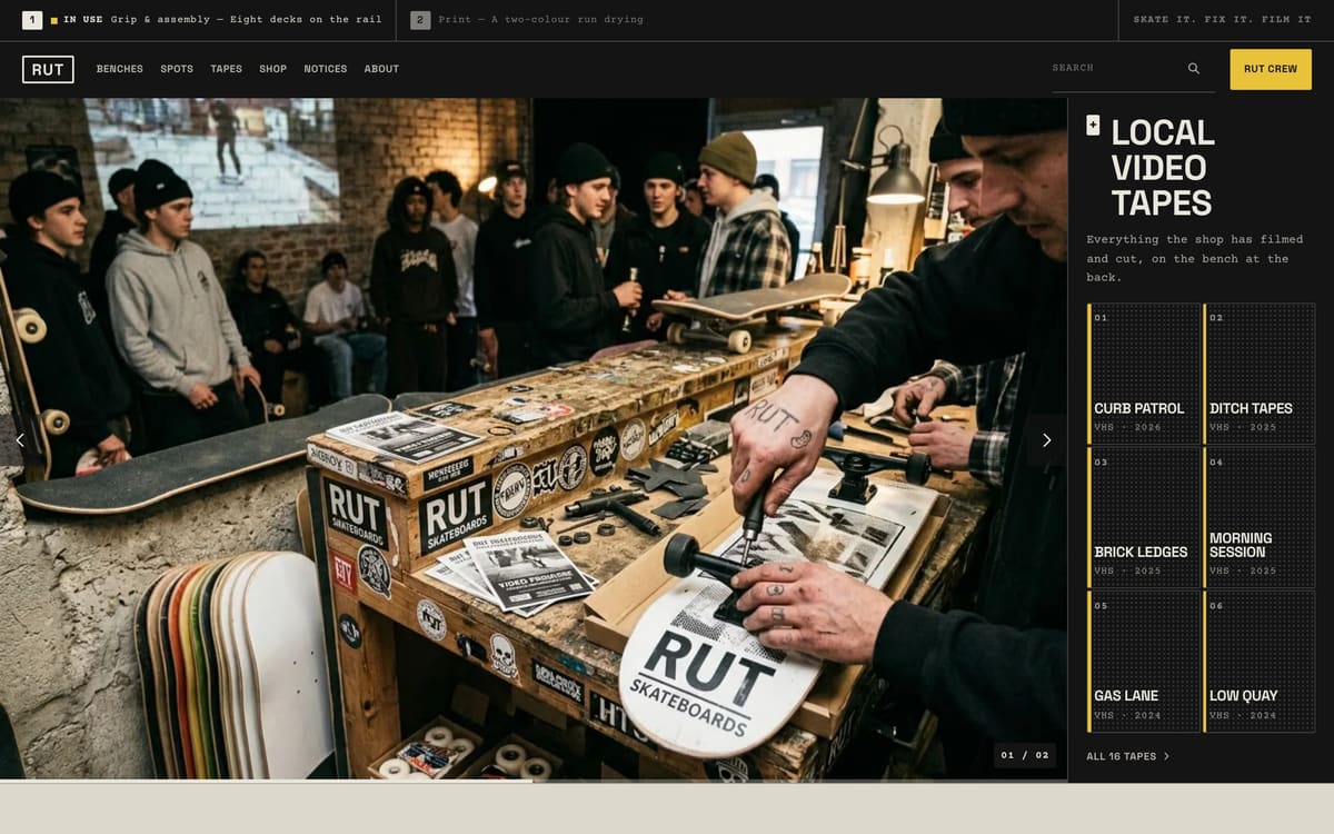 RUT Skateboards — a different business on the same design